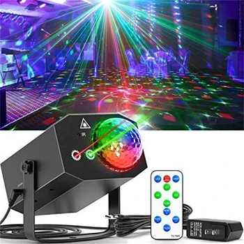  LED цветна сценична светлина с дистанционно управление 360 ° регулируема скоба прожекционна лампа парти консумативи за домашно парти KTV бар
