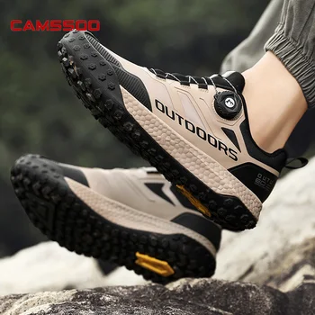 CAMSSOO Туристически обувки Мъжка мрежа Външни дишащи маратонки за катерене Туристически обувки жени Туризъм Планински воден глезен рибни обувки