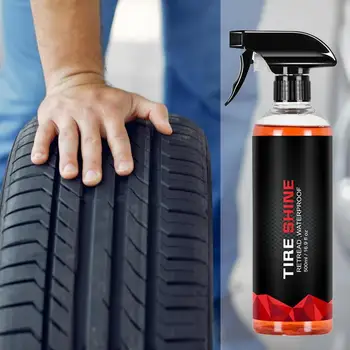 Спрей за блясък на автомобилни гуми 500ml Препарат за почистване на восък за тежкотоварни автомобилни колела Extreme Tire Shine Spray, за да направи колелата на автомобила блестящи обновяване