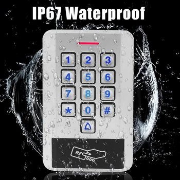  IP67 водоустойчив метален контрол на достъпа клавиатура с подсветка 125khz Комплект за контрол на достъпа на вратата на картата WG26 вход