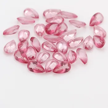 круша форма покритие розов топаз фасетиран добро качество естествен хлабав скъпоценен камък за вземане на бижута DIY