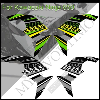 Протектор резервоар подложка за Kawasaki нинджа 650 2018 2019 2020 2021 стикери Decal комплект коляното емблема значка лого обтекател защита