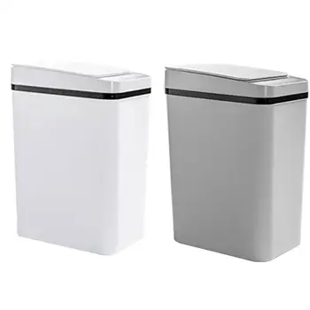 Smart Trash Can Space Saving Electric Garbage Bin Dustbin Touchless Trash Can Garbage Can for Toilet Office Living Room Kitchen