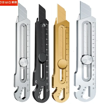 6 в 1 многофункционален полезен нож тежкотоварен 18/25MM сребро/злато/черен премиум прибиращ се нож за ножове професионален couteau