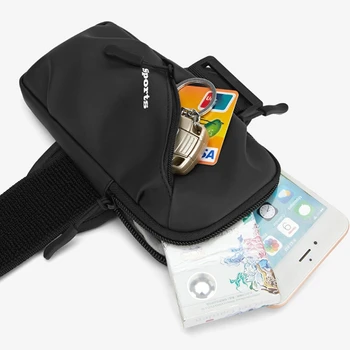 компактен размер двойни джобове телефон ръка ръкав чанта лента годни спорт фитнес туризъм ленти телефон ръка чанта гъвкави носене