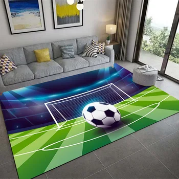 Cartoon футболно игрище килими за хол декорация на дома спалня против хлъзгане етаж мат изтривалка големи меки деца площадка килим