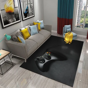3D печат геймър килими вход игра контролер килим врата килим килим хол етаж мат за деца черен геймпад мат