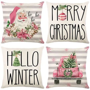 2023 Нова Коледа декоративна възглавница покритие 45x45cm бельо хвърлят калъфка Коледна украса Начало възглавница покритие за диван