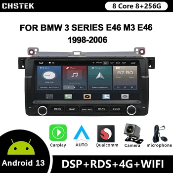 CHSTEK Car Radio Android Auto CarPlay Навигационен стерео екран за BMW Серия 3 E46 M3 E46 1998-2006 Qualcomm Bluetooth WIFI 4G