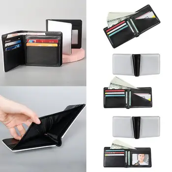 Нов ID кредит преносим подарък тънък кожен портфейл визитка случай мъжки чанта притежател на карта