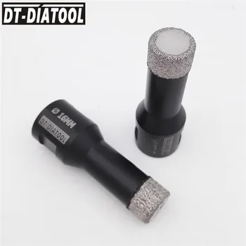 DT-DIATOOL 2бр диаметър 16 мм вакуум запоени диамант ядро бита керамични плочки дупка трион професионално качество сухо пробиване бита M14