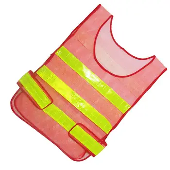  Светлоотразително яке за безопасност с висока видимост Спортно облекло на открито - червено