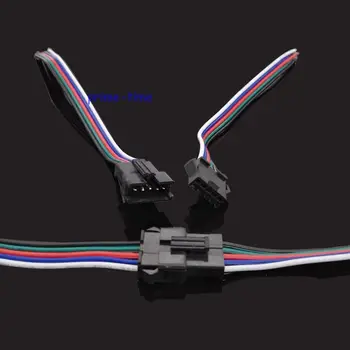 10pair 5 PIN RGBW конектор JST конектор с 15cm проводник за 5050 SMD RGBW RGBWW LED лента мъжки женски