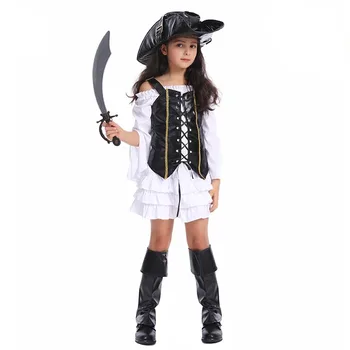 Halloween Girls Pirate Party Costumes Children Little Girl Pirate Costume Performance Costumes
