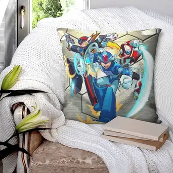Mega Man калъфка отпечатана възглавница покритие японска анимация диван талия възглавница възглавница покритие