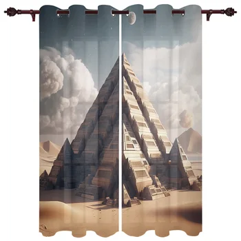 Египетски пустинни облаци Прозоречни завеси за хол Луксозни модерни завеси за спалня Кафе Завеси за трапезария