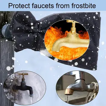 Капак на кранчето Зимен кран Изолационен капак Водоустойчив кран Защита от замръзване Чорапи Сгъстяване 8 H X 6 W Inch Извън градината