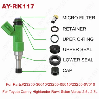 40Sets за Toyota Camry Rav4 Scion Venza 2.5L 2.7L комплекти за ремонт на инжектори за гориво OEM # 23250-0C020 23250-36010 23250-0V010 (AY-RK117)