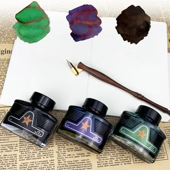 60ML Цветно мастило Синьо Черно Зелено Невъглеродно ароматизирано мастило за писалка Студенти Твърда писалка практика калиграфия Незапушващо мастило за писалка