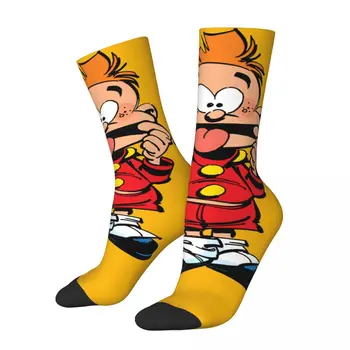 Colorful Жени Мъже Petit Spirou Комична рокля Чорапи Сладък Merch Футболни чорапи Топло Най-добра идея за подарък