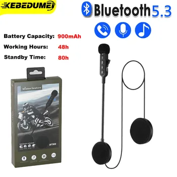 BT30S мотоциклет каска слушалки Bluetooth 5.3 безжична слушалка Handsfree повикване комплект стерео за ездач MP3 музикален плейър