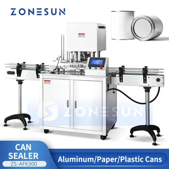 ZONESUN Автоматична машина за зашиване на консерви за запечатване на риба тон Оборудване за опаковане на консерви ZS-AFK300