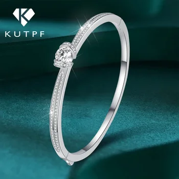 KUTPF 1.76cttw D цвят пълен Moissanite диамант гривна 925 стерлинги сребърно покритие PT950 тенис гривни за жени фини бижута