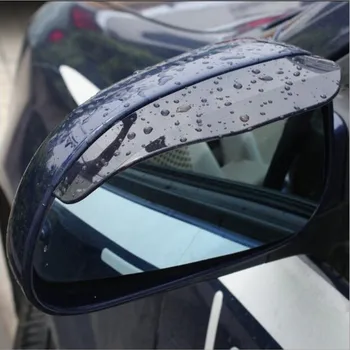 Universal 2pcs кола огледало за обратно виждане дъжд щит дъжд вежди за седалка Ибиса Леон MK3 5f ateca Alhambra Altea Arona Arosa Кордоба