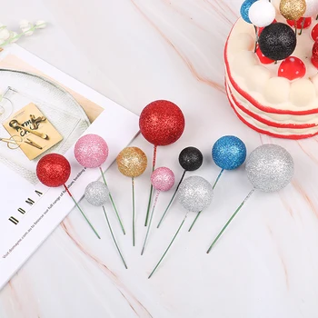 20Pcs Смесен размер Цветни вложки за топки Торта Topper Начало Рожден ден Сватба Cupcake Topper торта декорация