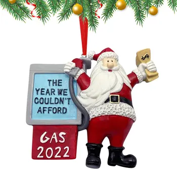Мини Коледа Орнаменти за Дядо Коледа Годината, в която не можехме да си позволим газ 2022 Нова година Коледно дърво висяща висулка декорация