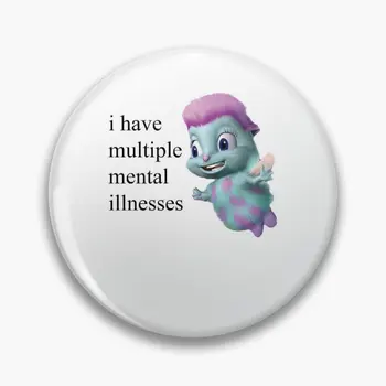 Bibble Права за психични заболявания Мъжки Най-добър мек бутон щифт яка творчески карикатура декор подарък значка сладък любовник метални дрехи смешно