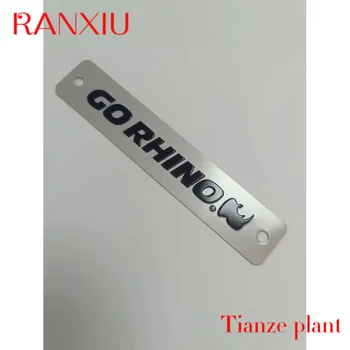 Персонализирана персонализирана релефна емблема четкан алуминиев етикет метална табела с име