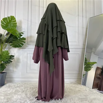 Отгоре Химар жени мюсюлмански шифон голям шал никаб рамадан Ейд молитвена дреха дрехи бурка арабски ислямски забрадка хиджаб