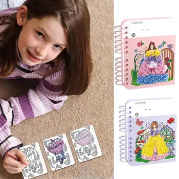 Стикери за книжка за оцветяване за деца Момиче DIY ръчно рисувани ръчни стикери Лесни за оцветяване учебни играчки подаръци за Нова година Детски