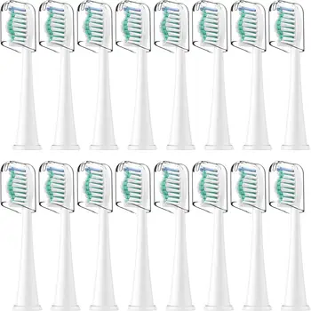 8/16XToothbrush глави за Philips Sonicare Резервна глава за четка със защитен капак Мека електрическа четка за зъби Dupont Bristles