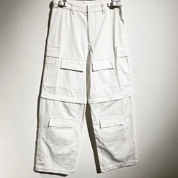 Най-качествените джобни ежедневни прави карго панталони за мъжки панталони Y2k улично облекло Techwear Traf Sweatpants Дрехи