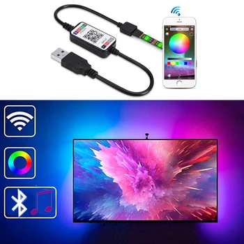  LED RGB контролер превключвател Bluetooth APP дистанционно 5v USB LED димер за 5050 2835 RGB LED лента светлина гъвкава лента лампа низ