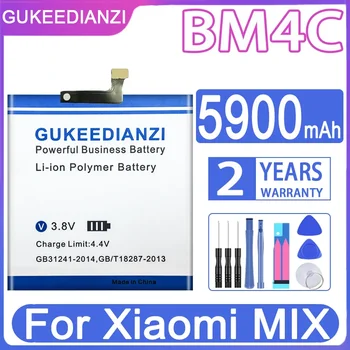 GUKEEDIANZI Батерия за телефон Mi Mix за Xiaomi MiMix BM4C Резервни батерии Bateria за Xiaomi Mi Mix 5900mAh
