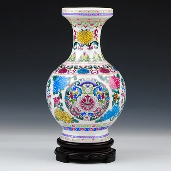 Jingdezhen модерна керамична ваза антични цвете бутилка тънък Китай кост Китай сватбен подарък обзавеждане предмети