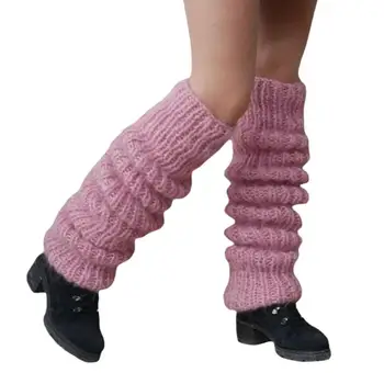 Дамски дебели термични чорапи Дебели плетени зимни чорапи за телета с противоплъзгащи топли купчина крака за времето
