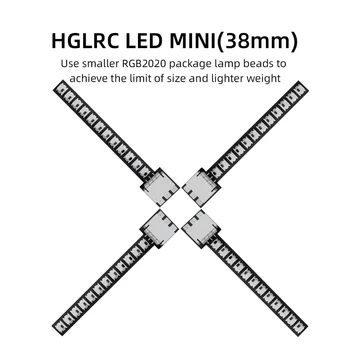 4PCS HGLRC LED MINI (38mm) / LED LITE (25mm) RGB2020 RC самолет FPV Freestyle дронове DIY части