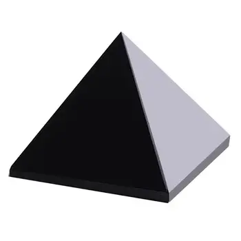 Пирамидални лечебни кристални занаяти Черен естествен обсидиан кварцов кристал подарък Начало декор Красива Lustrous Surface Drop Shipping