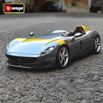 Ббураго 1:24 Ferrari Monza SP1 сплав концепция спортен автомобил модел отливки метални състезателни превозни средства кола модел симулация детски играчки подарък