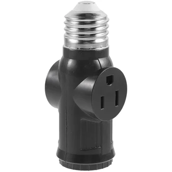 US Standard E26 Split-fire Dual Three-plug лампа притежателя преобразуване с цип превключвател (цип модел) пластмаса