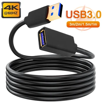 удължителен кабел 3m USB 3.0 за смарт телевизор PS4 Xbox разширител кабел тел за синхронизиране на данни Кабели за бърз трансфер 2m 1m 0.5m USB 2.0 кабели