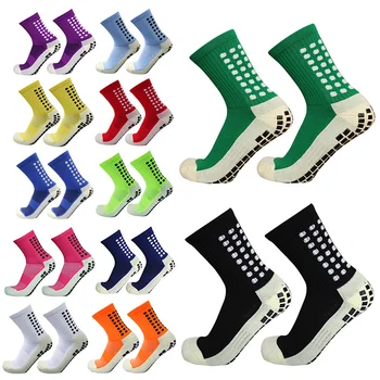 Неплъзгащи се и спортни нови силиконови мъжки чорапи футболни чорапи жени долни футболни баскетболни чорапи