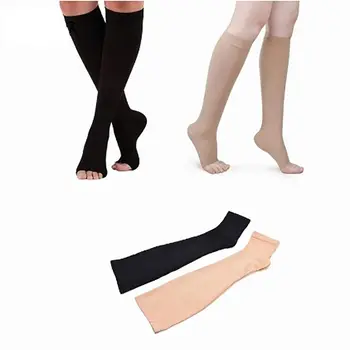 Непрозрачни Унисекс еластични отворени чорапи за натиск на пръстите на краката Чорапи за компресия на разширени вени