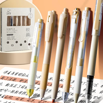 Комплект гел писалки, 5 опаковки прибиращи се писалки с гел мастило 0,5 мм фини точки писалки различни стилове на гел писалки с 1 хайлайтър за рисуване