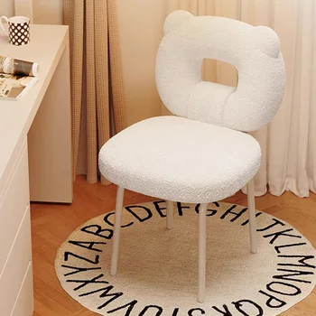 Nordic Office грим табуретка преносими дървени вдлъбнатини малък суета стол Pouffe дизайн Taburete Мадера суета стол за грим стая