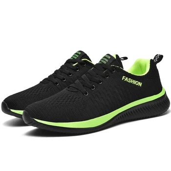 YRZL Мъжки спортни обувки Дишащи леки маратонки за бягане Ходене Ежедневни дишащи обувки Неплъзгащи се удобни мъжки обувки